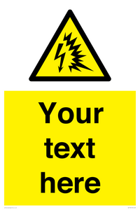 Custom warning Arc flash